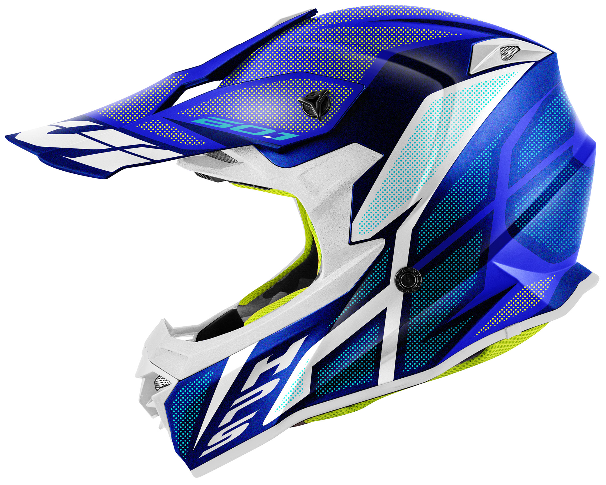 GIVI 60.1 Invert Cross Helmet white/blue/white L Figure 1