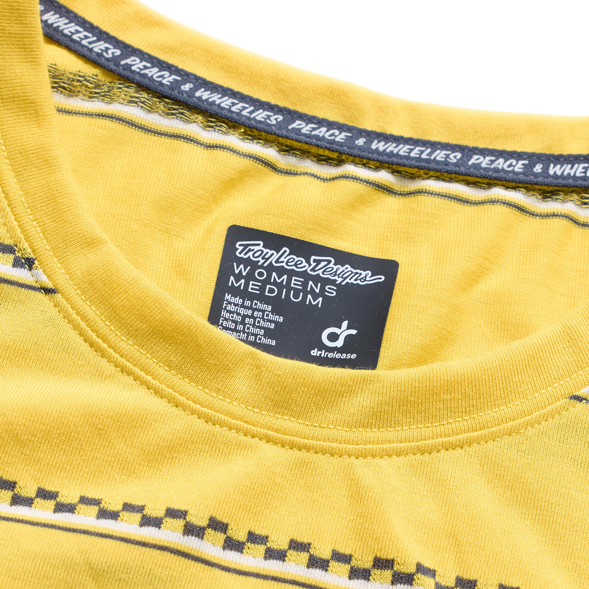 Troy Lee Designs Lilium Ride Checked Out Maillot de vélo à manches courtes pour dames jaune M Figure 5