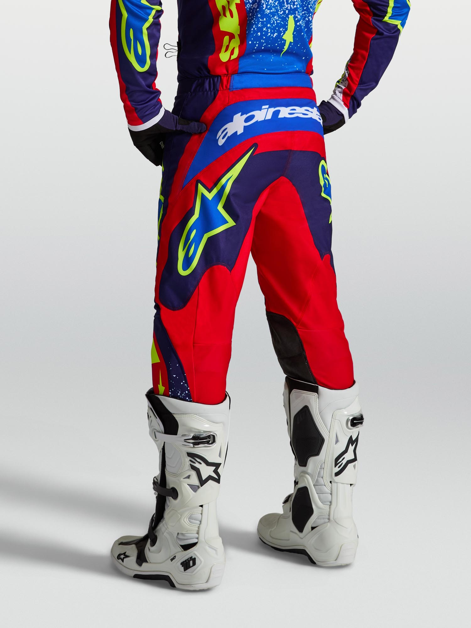 Alpinestars Fluid Drag モトクロスパンツ 青/赤/白 30 図8