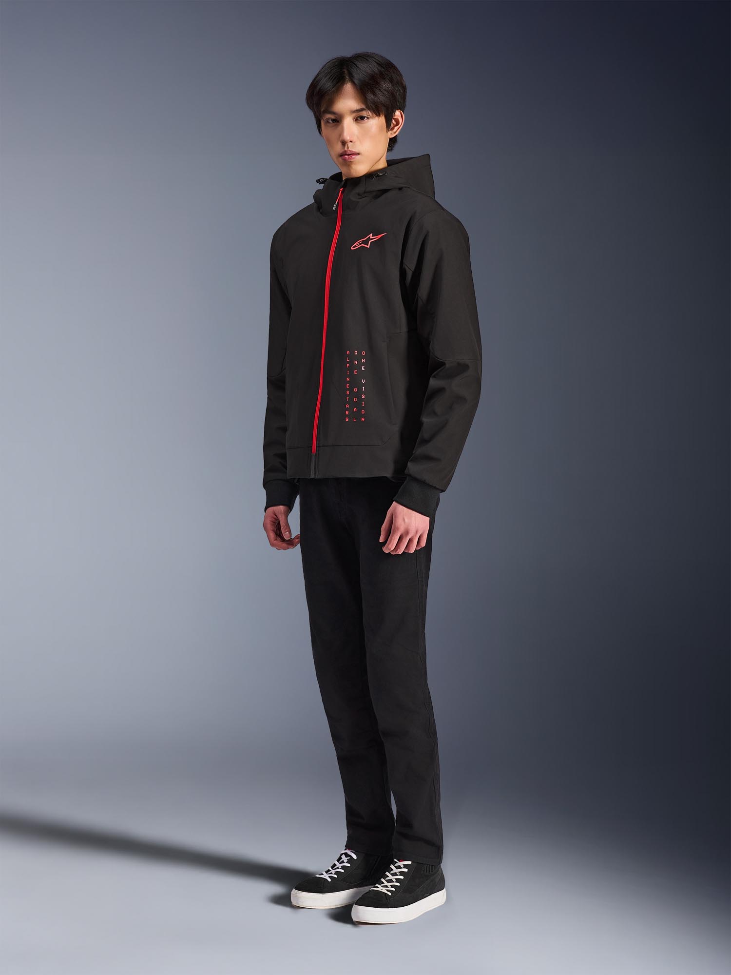Alpinestars Radium Tech Sweat à capuche zippé moto noir/rouge M Figure 3
