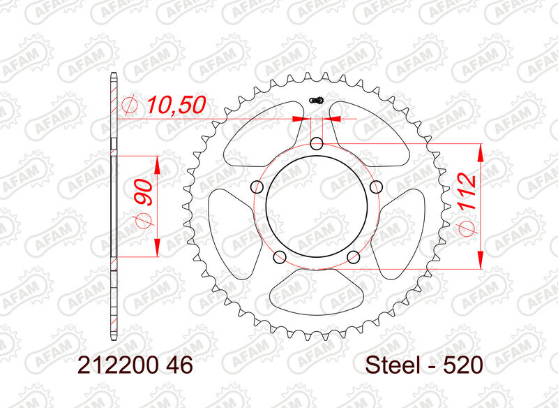 AFAM Chain Kit 520XLR2 14/69 - Standard Rear Sprocket Figure 3