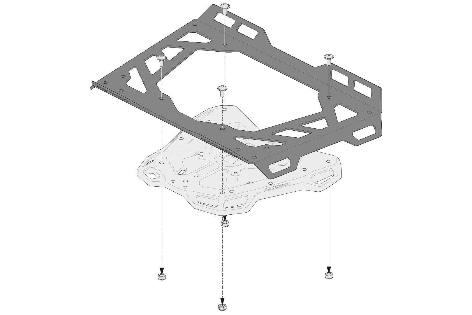 Extensie SW-Motech pentru ADVENTURE - 45x30 cm. Aluminiu. Negru. Figura 3