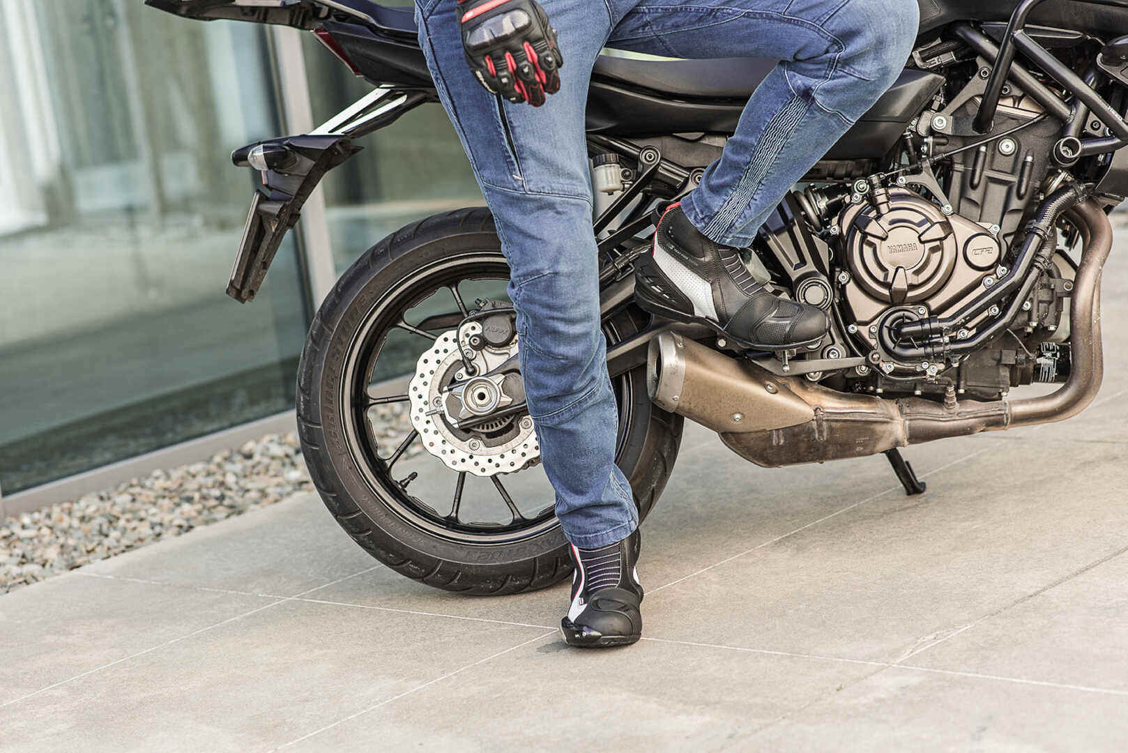 SHIMA SX-6 Botas perfuradas da motocicleta preto/branco/vermelho 46 Figura 4