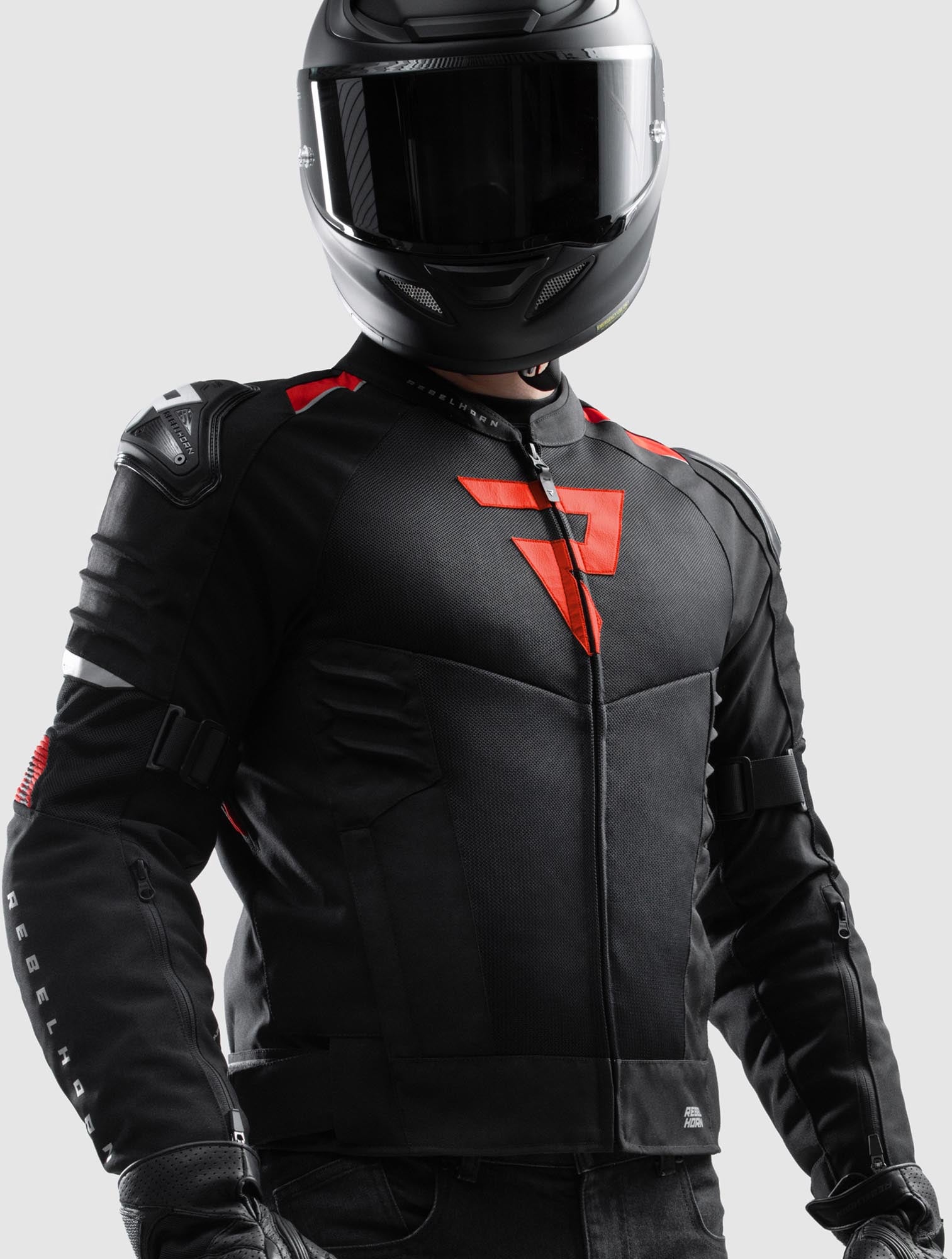 Side view of Rebelhorn Vandal 2 Air waterproof Motorcycle Textile Jacket