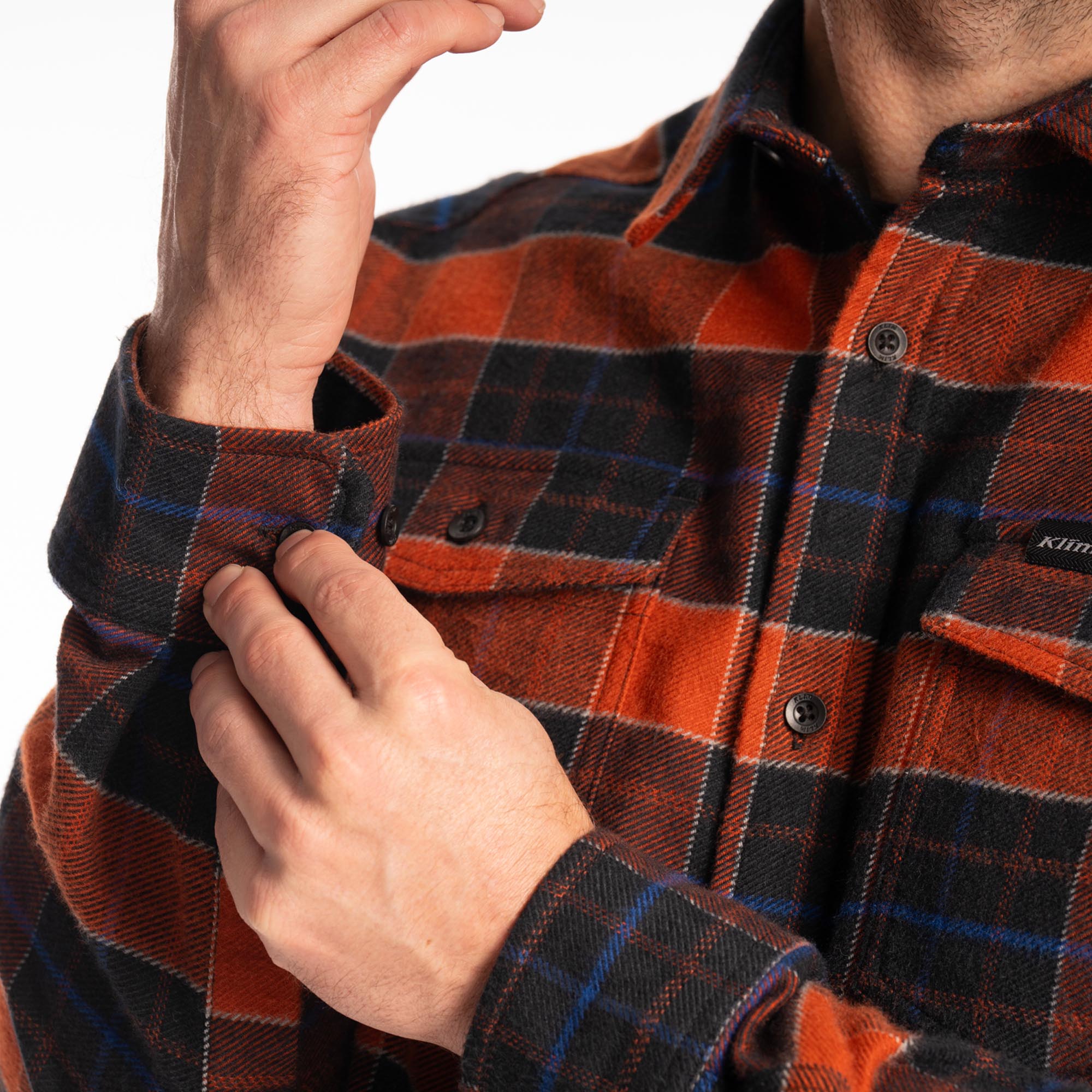 Klim Owen Flannel Shirt orange S Figure 5