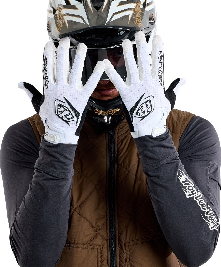 Troy Lee Designs Air Mono Luvas de motocross Branco L Figura 4