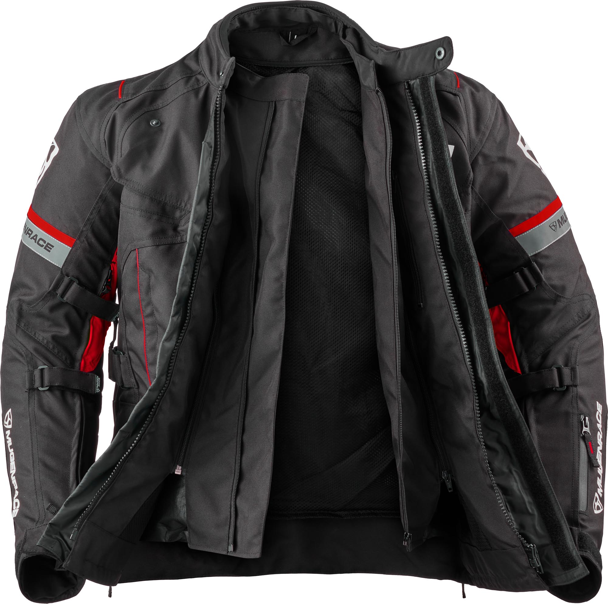 MUGENRACE T-Uno waterproof Motorcycle Textile Jacket black/red XL Figure 4