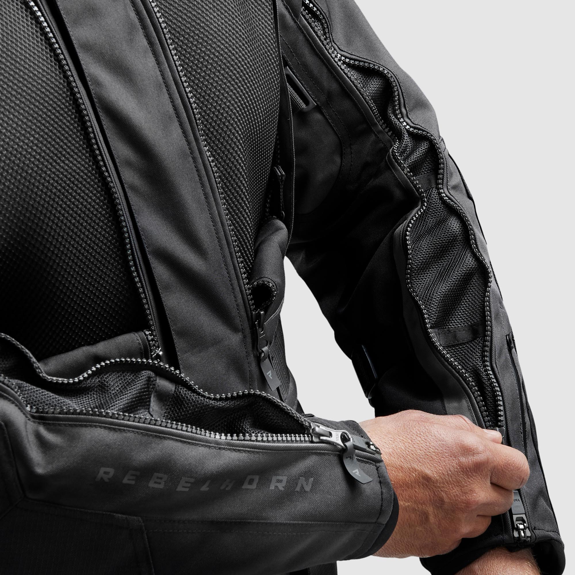 Side view of Rebelhorn Cubby 5 waterproof Motorcycle Textile Jacket