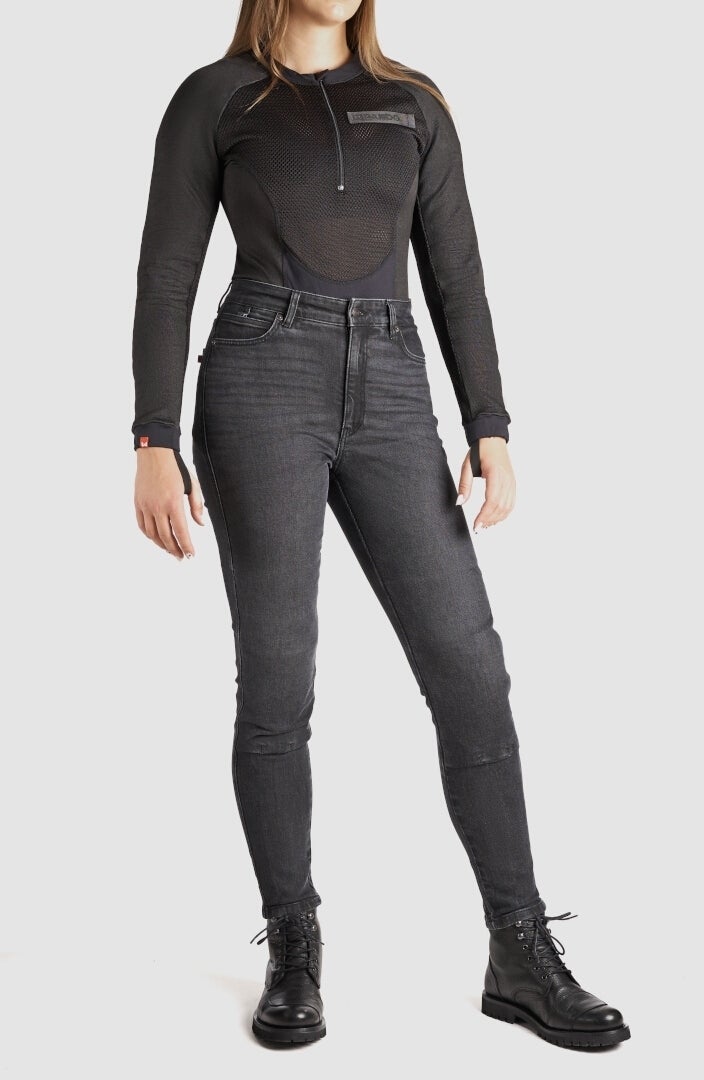 Pando Moto Kaya Slim Dames Motorfiets Jeans 27/32 Figuur 7