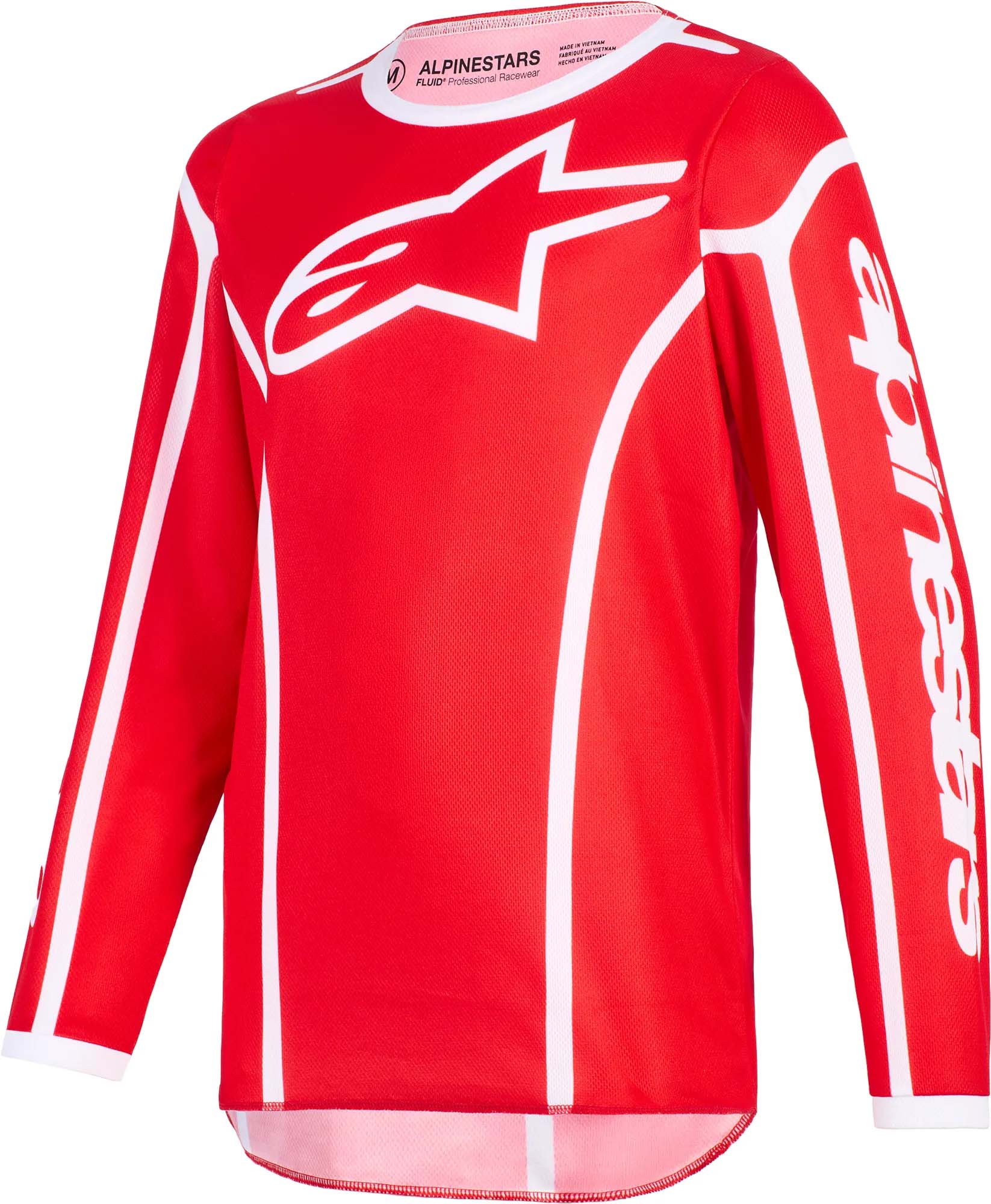 Alpinestars Fluid Apex Tricou de motocross pentru tineret Roșu/Alb XL Figura 1