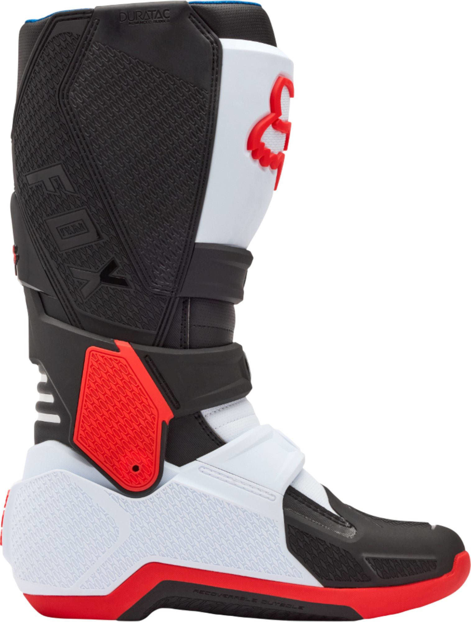FOX Motion Motocross Boots white/black/red 7 Figure 3