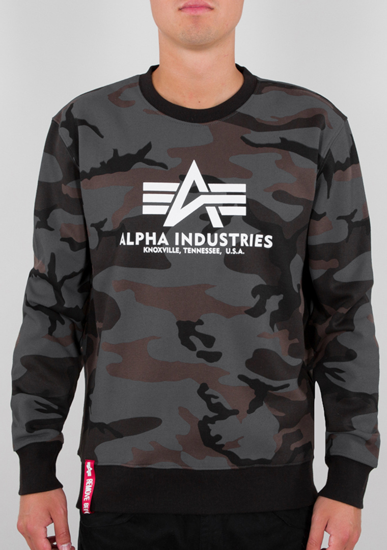 Alpha Industries Basic Camo Sweatshirt black/camouflage M Figure 1