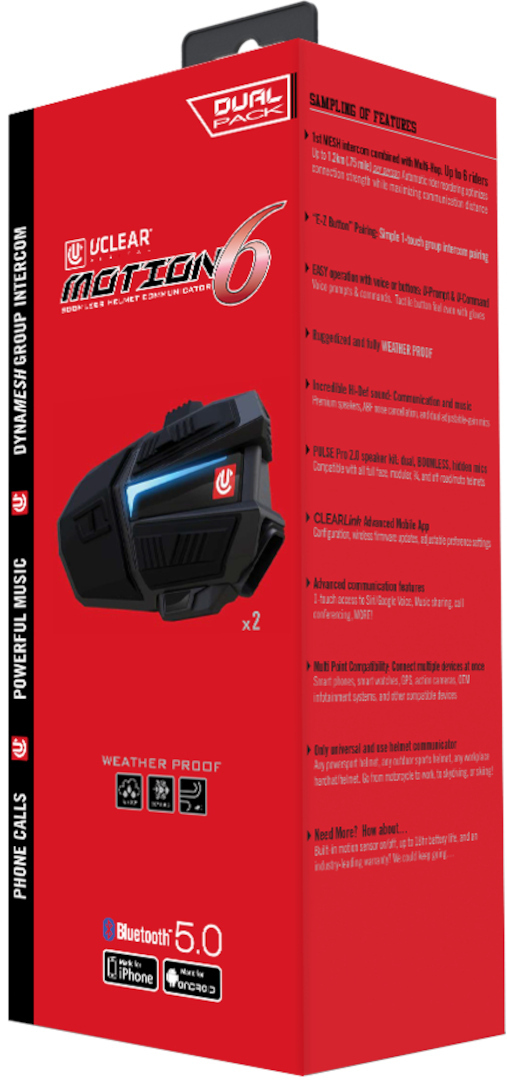 UCLEAR Motion 6 Conjunto duplo do sistema de comunicação Bluetooth Figura 8