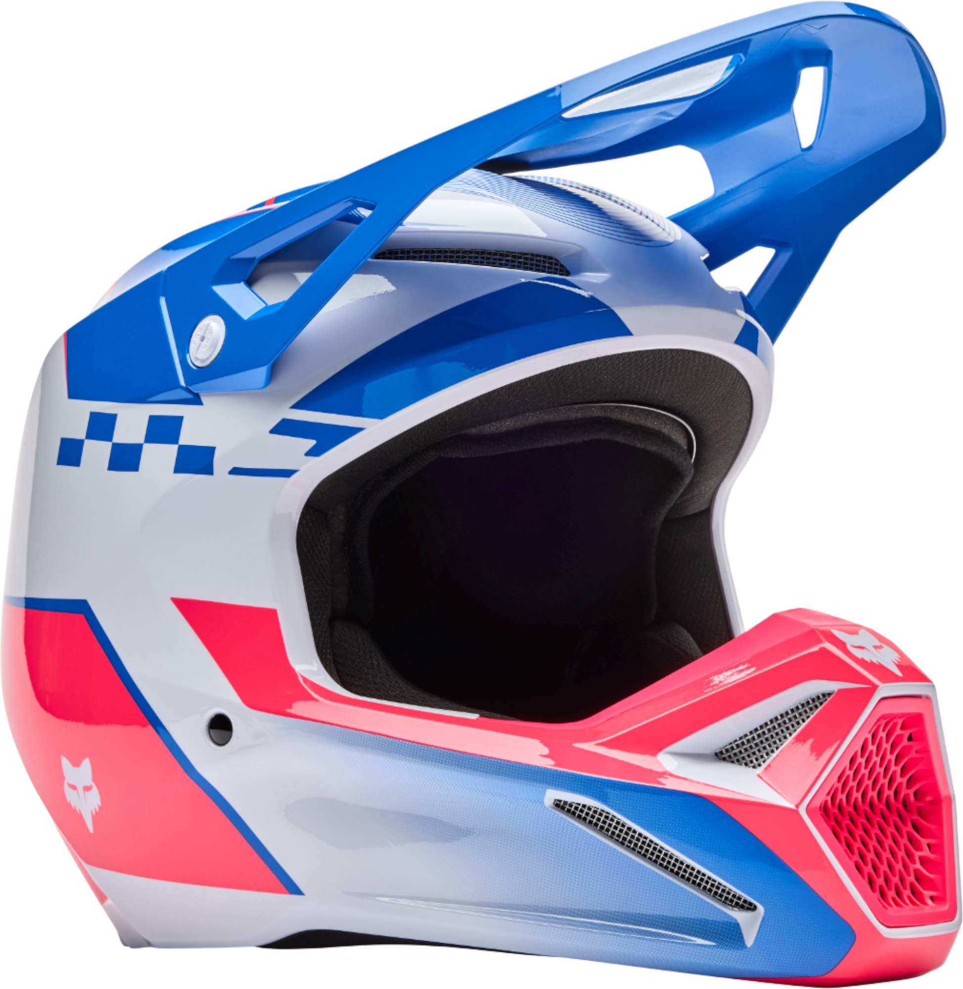FOX V1 Collect Motocross hjelm blå/rosa XL (61/62) Figur 1