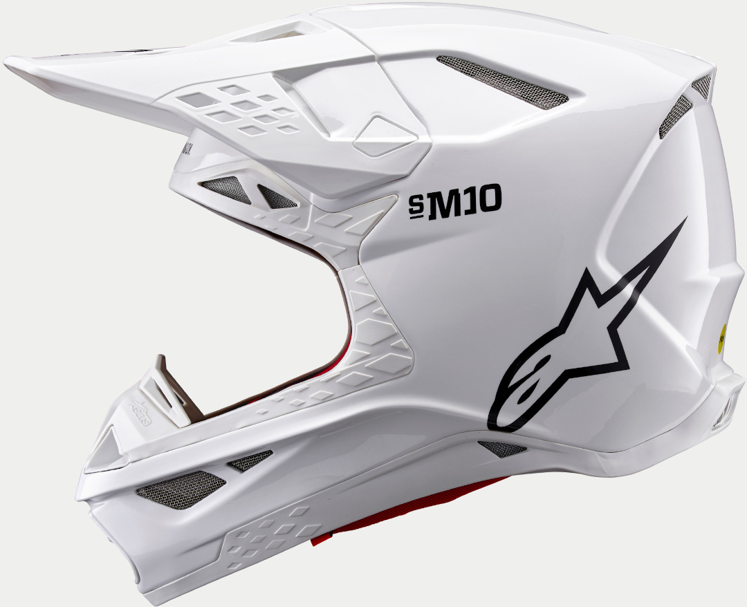 Alpinestars Supertech S-M10 Solid 2024 Motorcross helm Wit Verlies (59/60) Figuur 6