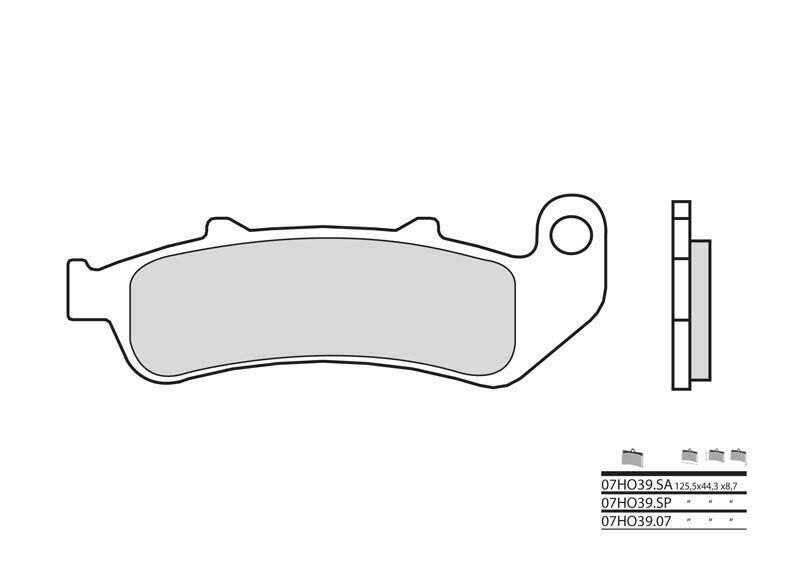 Brembo S.p.A. Sintrade bromsbelägg i metall - 07HO39SA Figur 2