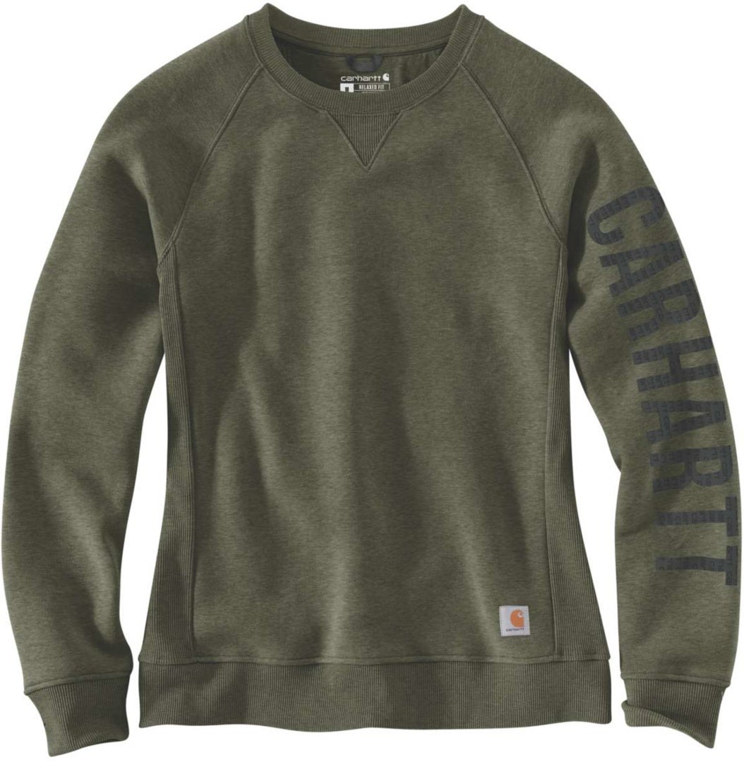 Carhartt Clarksburg Crewneck Dames Sweatshirt Olive S Figuur 1