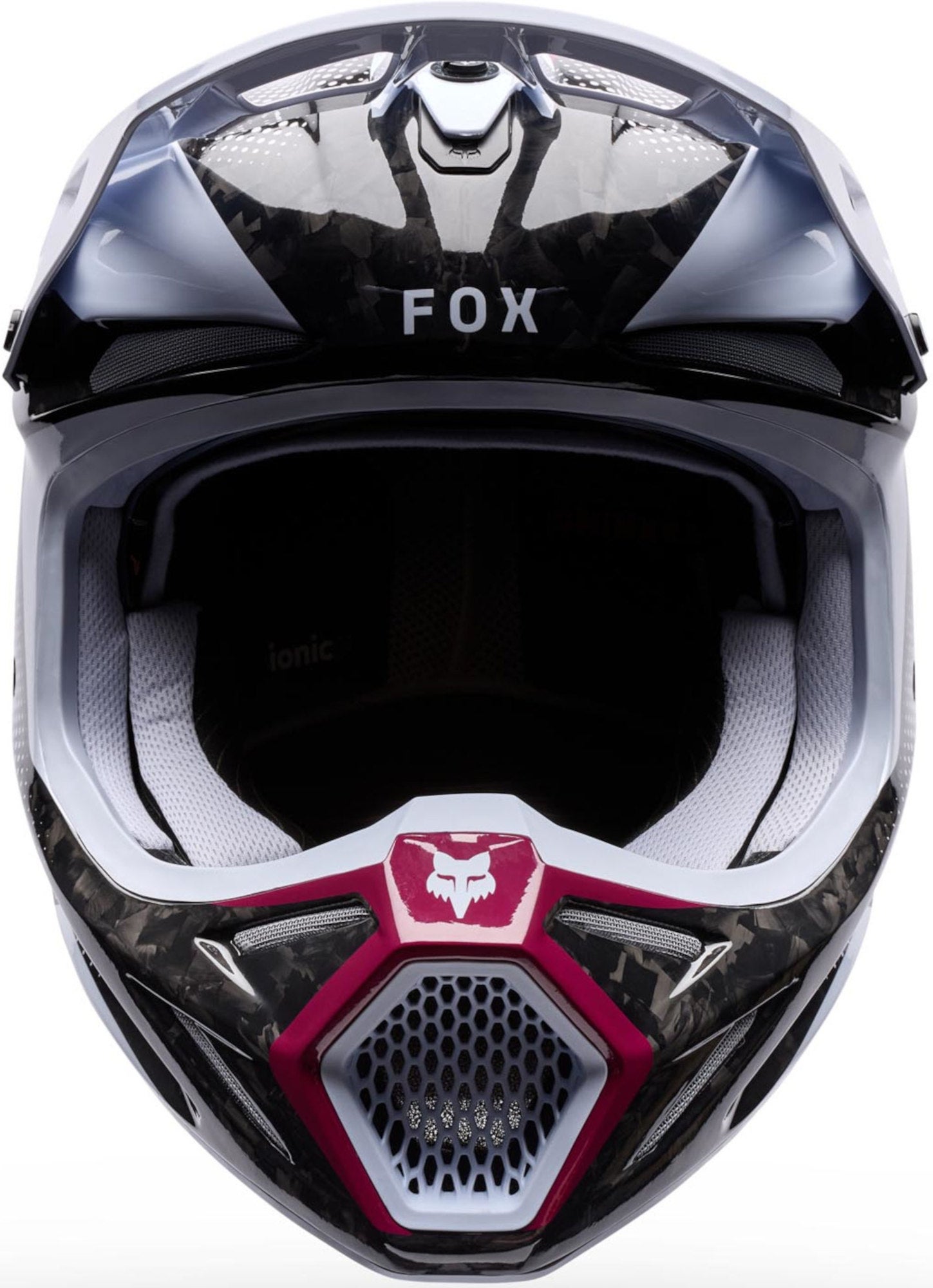 FOX V3 RS Tactile Carbon Motocross Helmet white/pink/black XL Figure 3