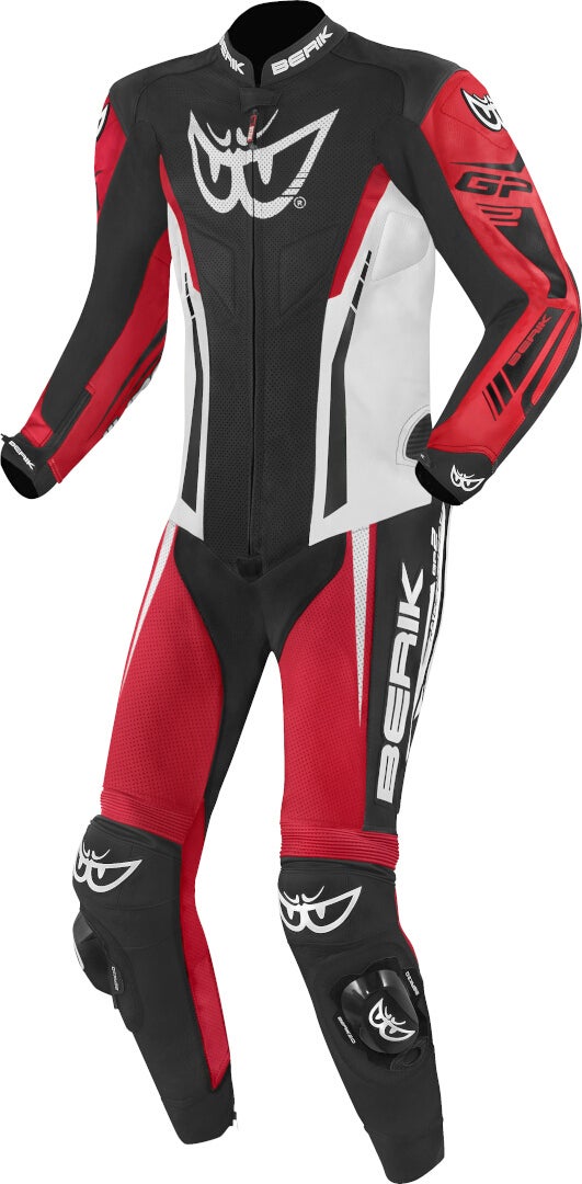 Berik Monza Eendelig motorfiets lederen pak zwart/rood/wit 60 Figuur 1