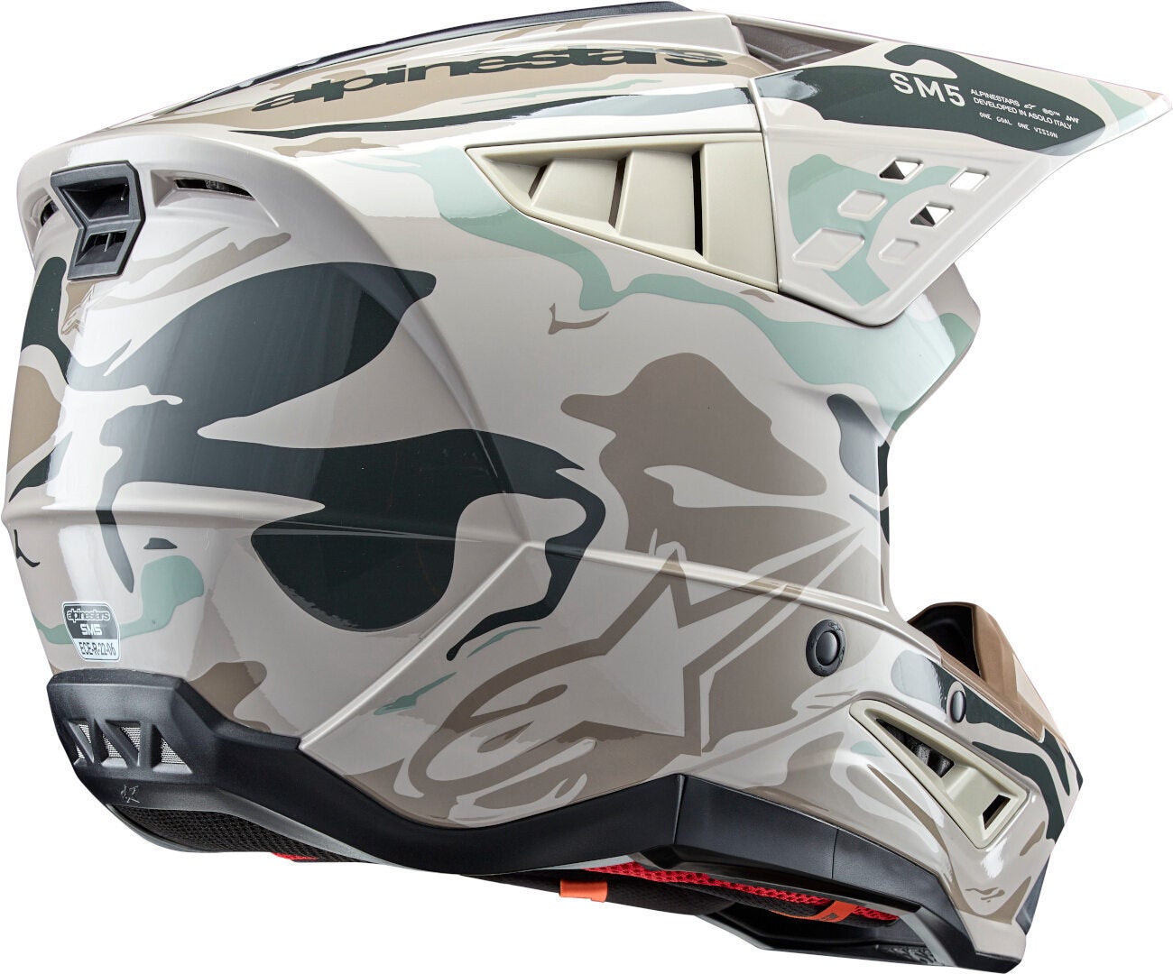 Side view of Alpinestars S-M5 Mineral 2024 Motocross Helmet