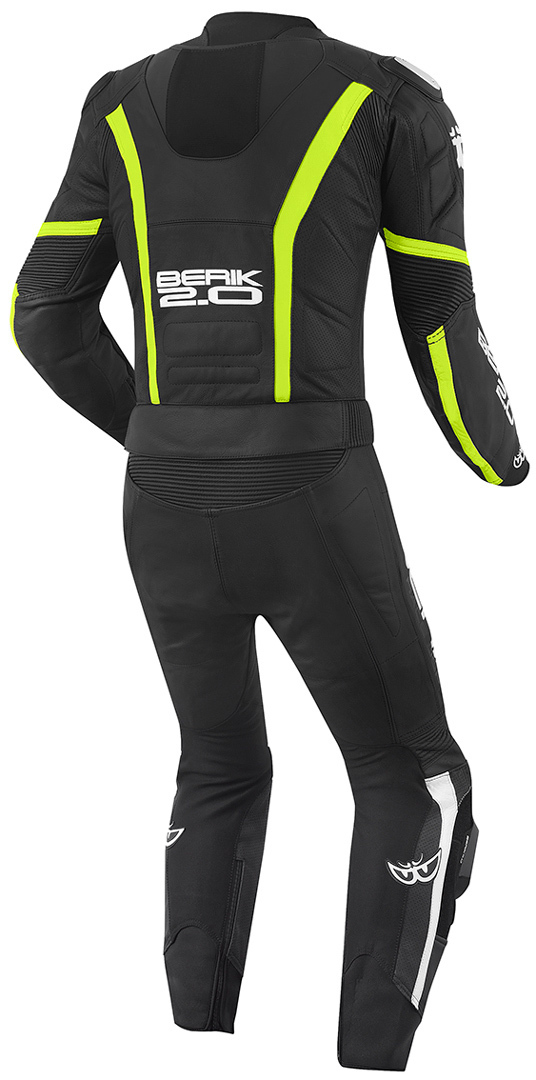 Berik Losail Two Piece Motorcycle Leather Suit black/yellow 60 Figure 2
