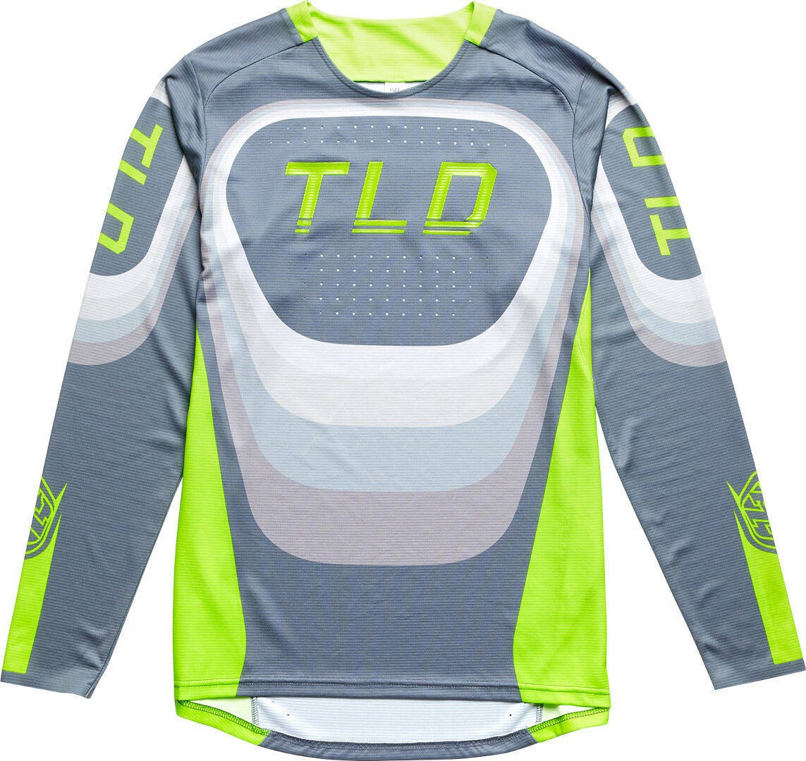 Troy Lee Designs Sprint Reverb Dětský cyklistický dres světle šedá/neonová M Obrázek 1