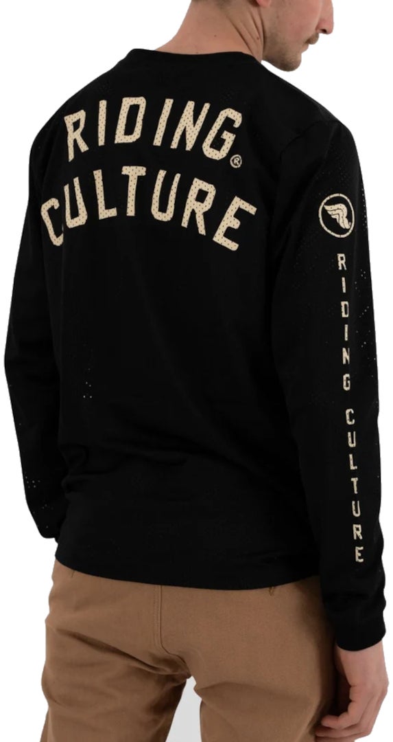 Riding Culture Logo Mesh Motorcross Jersey Zwart L Figuur 4