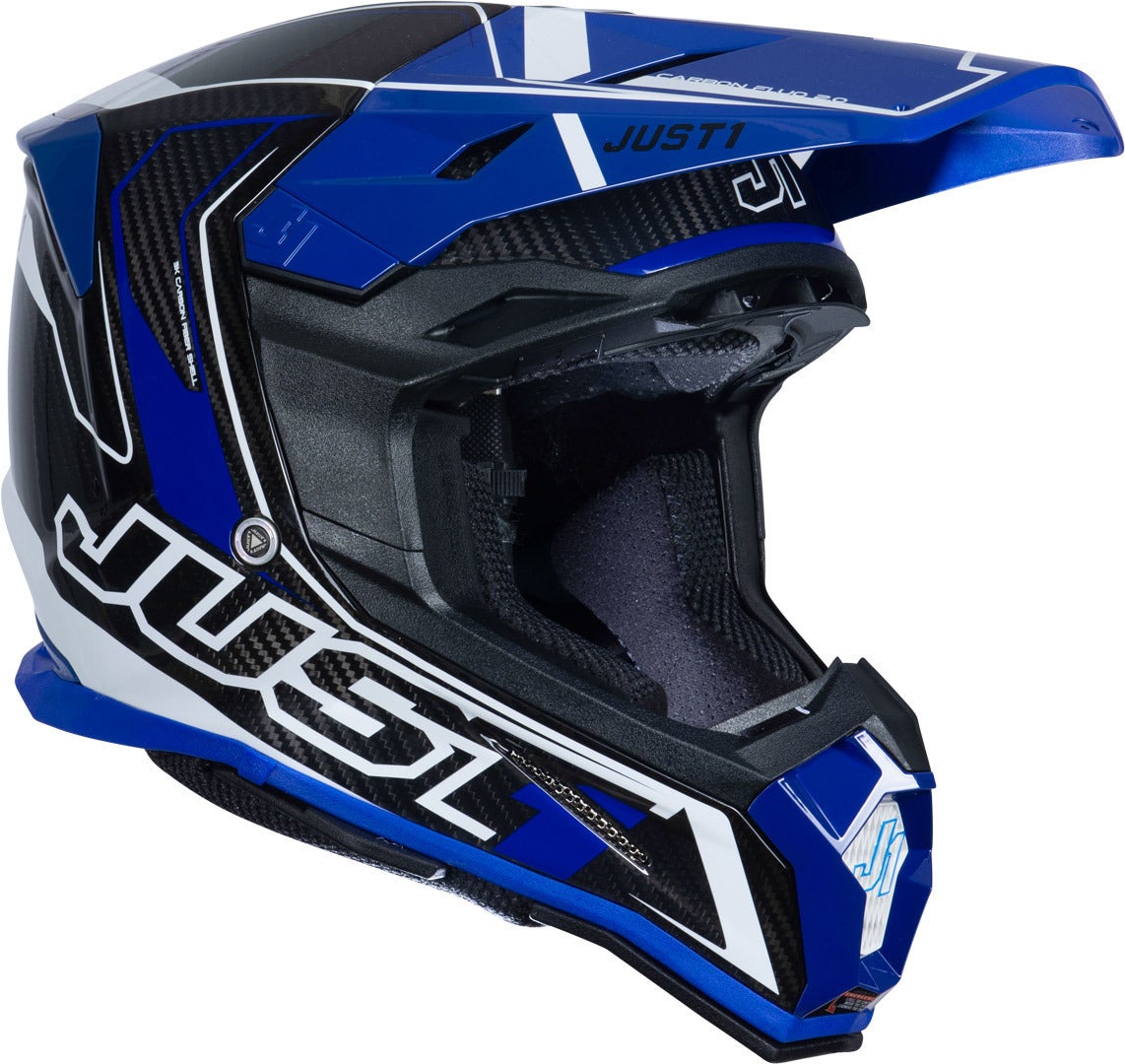 Just1 J22 Carbon Fluo 2.0 Motokrosová přilba modrá/černá/bílá L (59/60) Obrázek 5