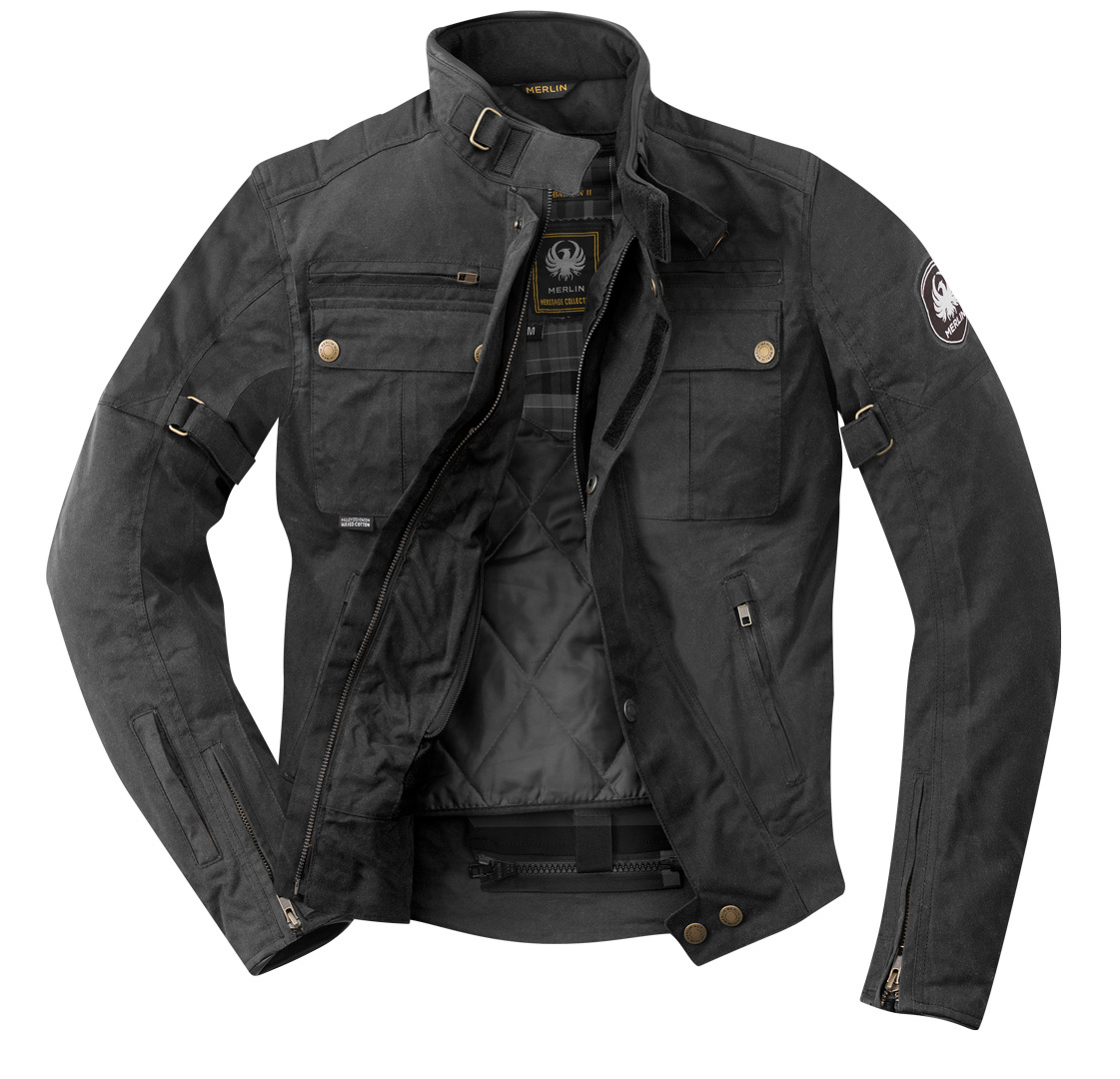 Merlin Barton II Motorcycle Waxed Jacket black 3XL Figure 2