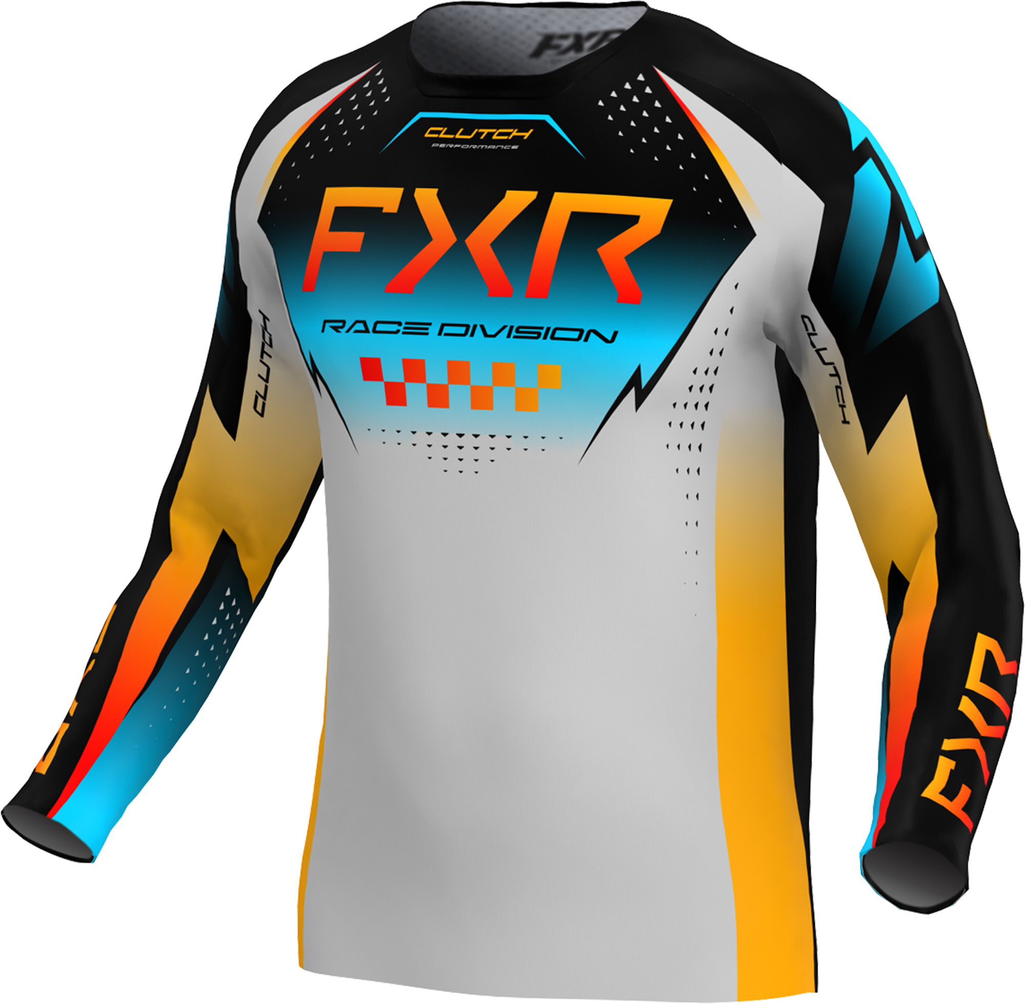 FXR Clutch Pro Motocross trøje gul/grå/blå 2XL Figur 1