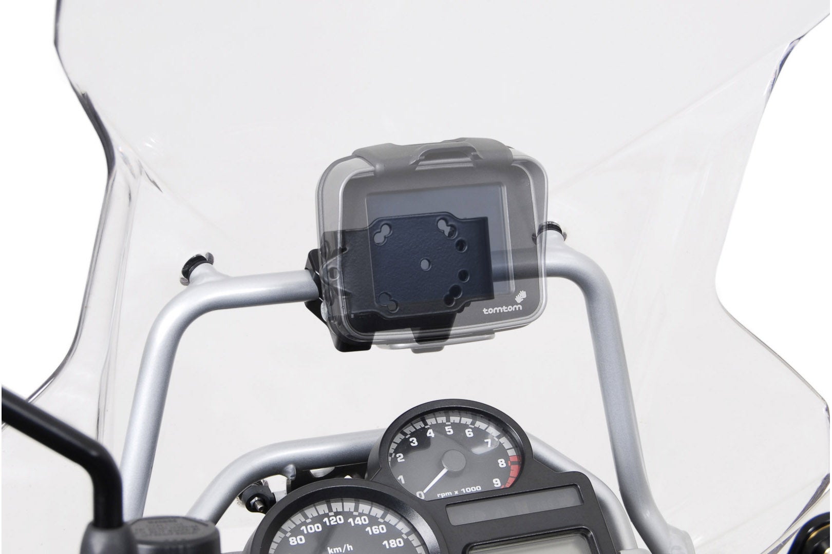 SW-Motech Suporte GPS para barra transversal Ø 17 mm - Amortecedor. BMW R 1200 GS Aventura (08-). Figura 3