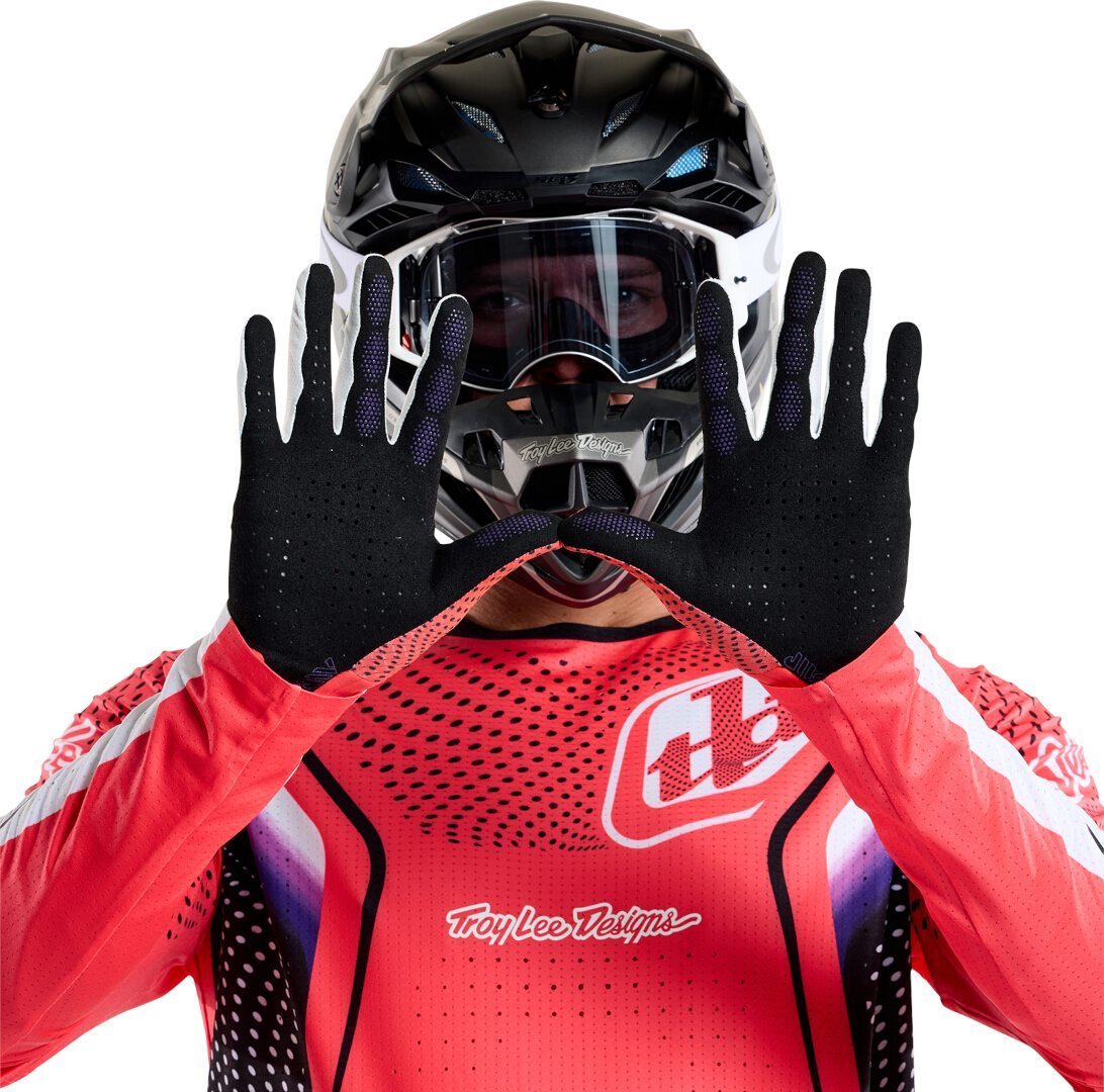 Troy Lee Designs Air Optic Mănuși de motocross roșu/negru/alb/mov L Figura 4