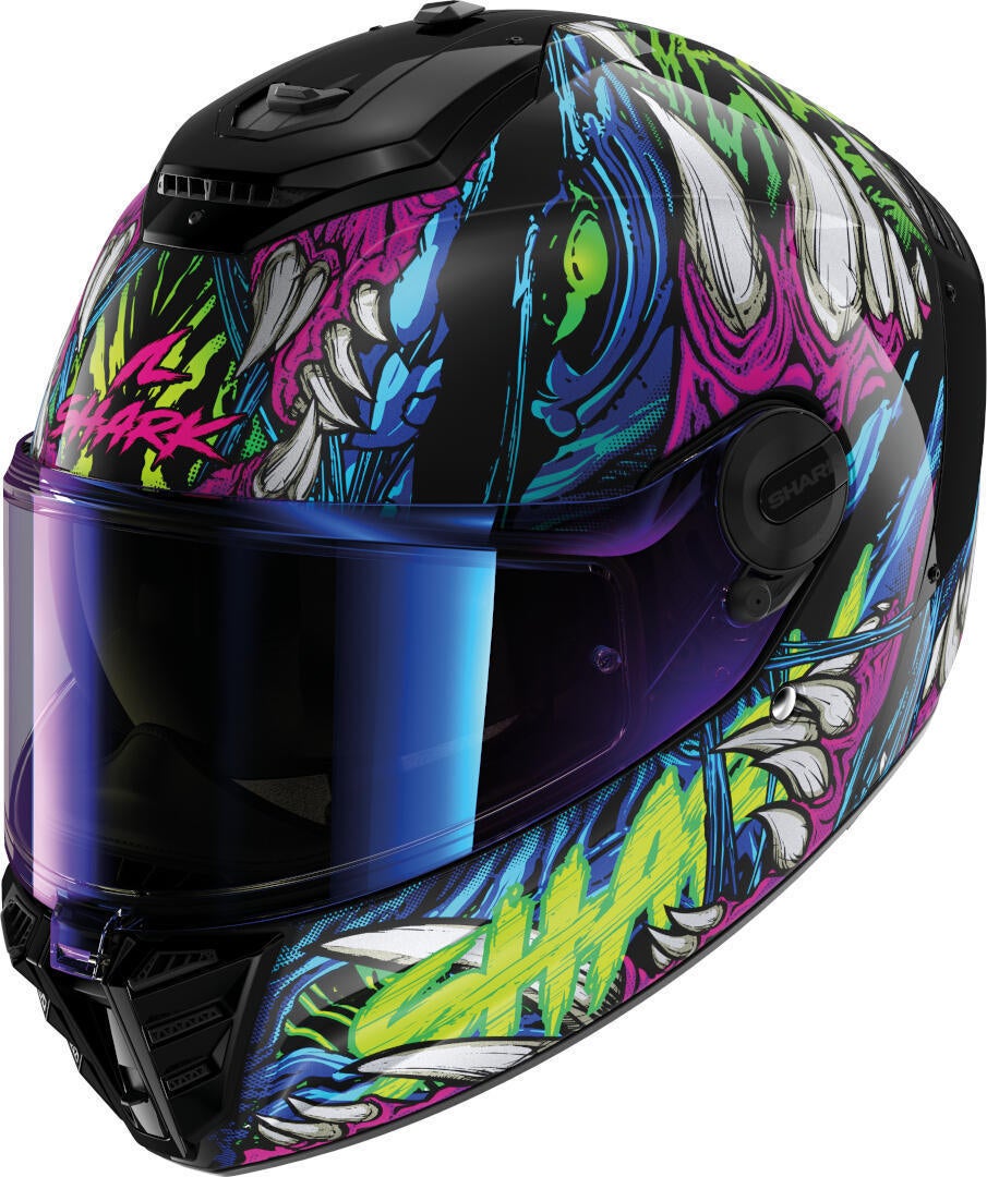 Shark Men's Black/Green/Blue Spartan Rs Shaytan Helmet