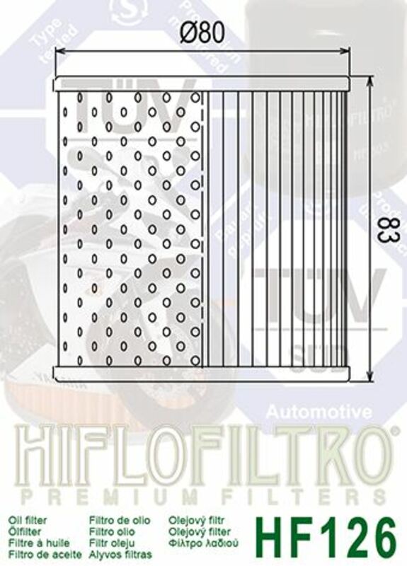 Hiflofiltro Oljefilter - HF126 Figur 4