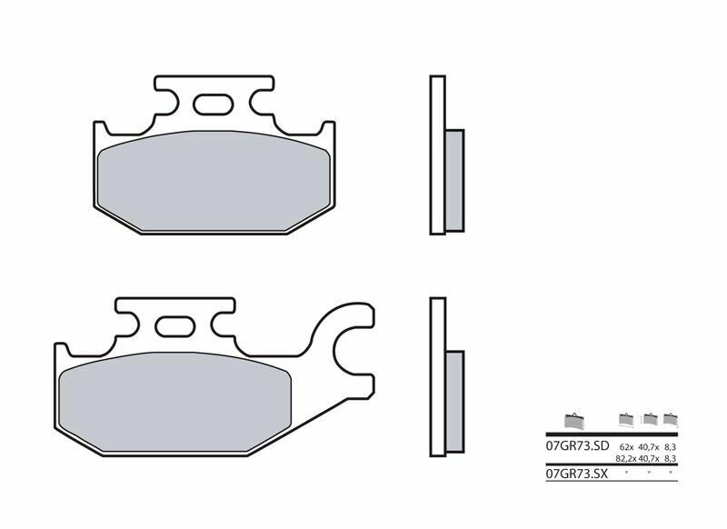 Brembo S.p.A. Bromsbelägg Off-Road sintrad metall - 07GR73SD Figur 1