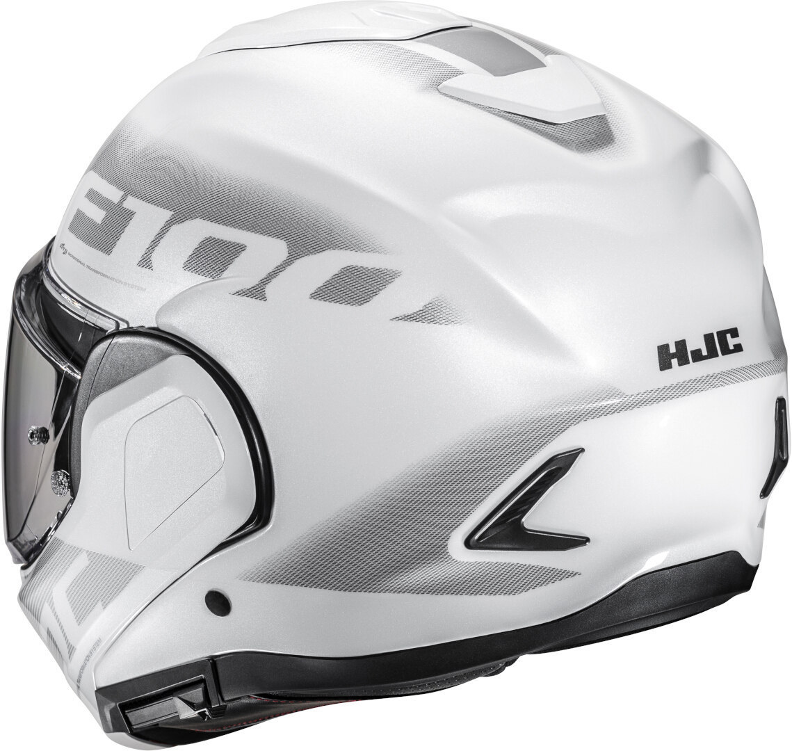 HJC F100 Hetal Helm wit/grijs S (55/56) Figuur 5