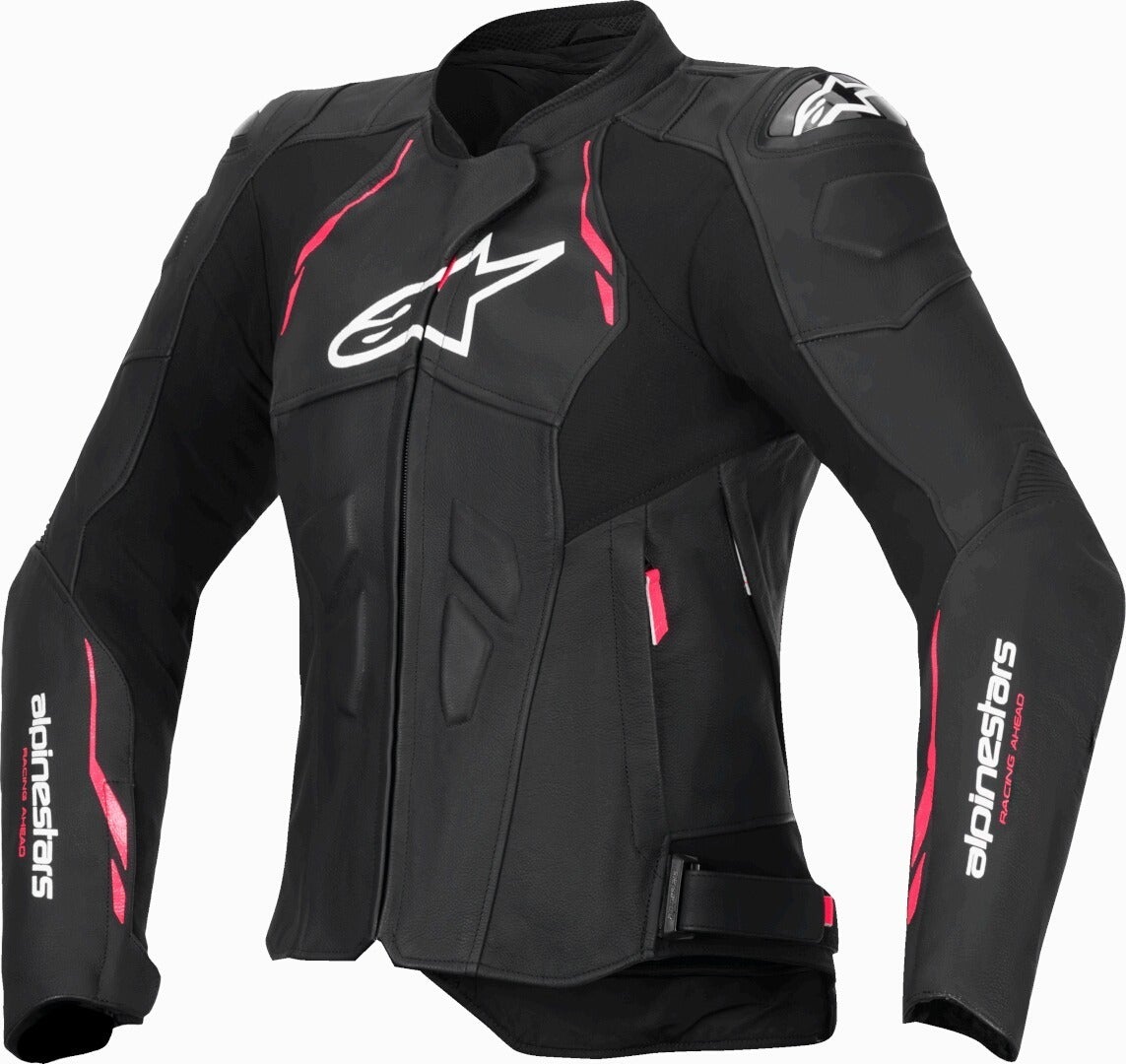 Alpinestars Stella Dusk Damen Motorrad Lederjacke schwarz/pink 46 Abbildung 1
