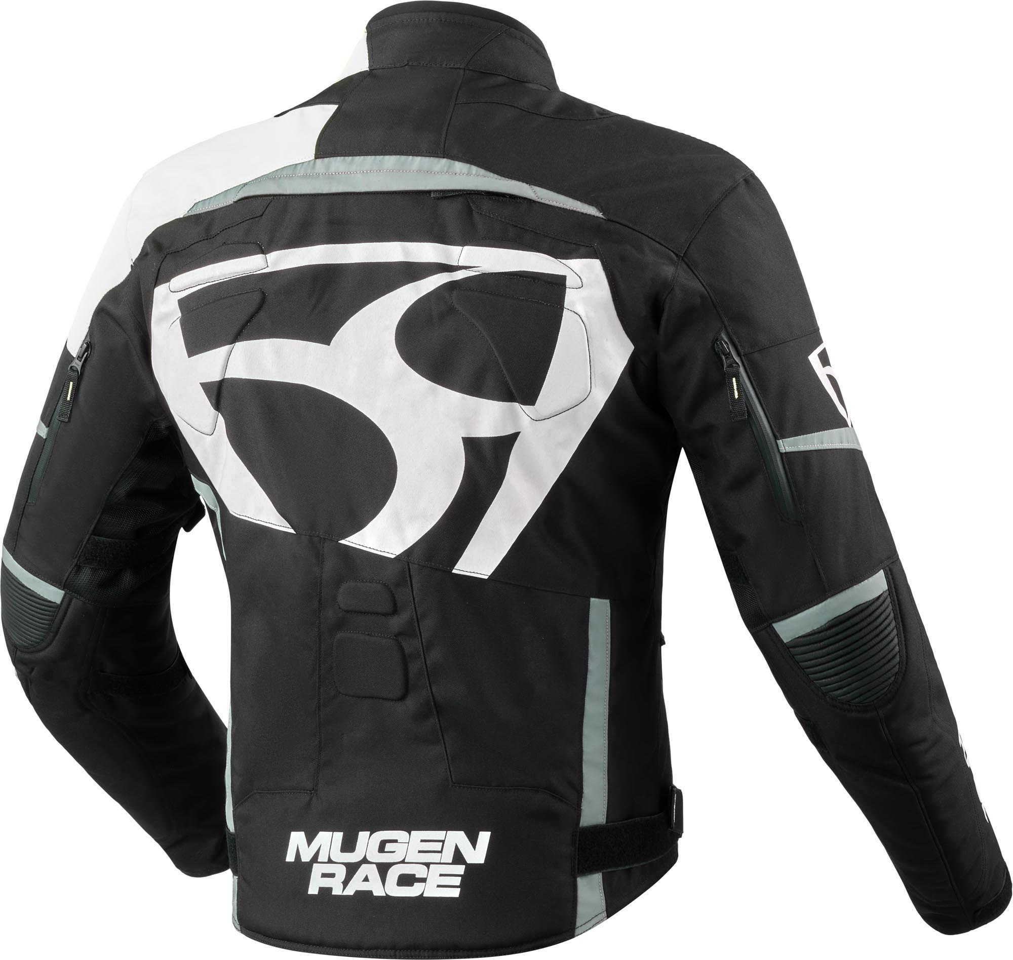 MUGENRACE Aggressore-T wasserdichte Motorrad Textiljacke schwarz/weiß 5XL Abbildung 2