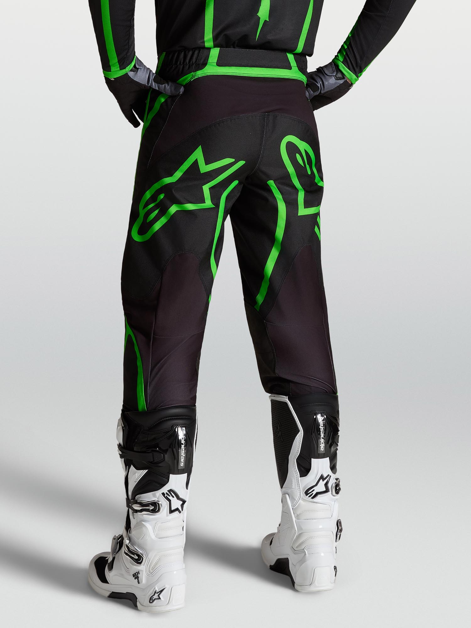 Alpinestars Fluid Apex V2 モトクロスパンツ ブラック/ネオングリーン 38 図9