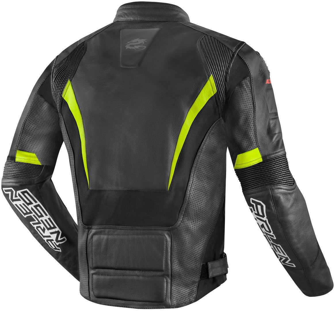Arlen Ness Sportivo Motorrad Lederjacke schwarz/gelb 52 Abbildung 2