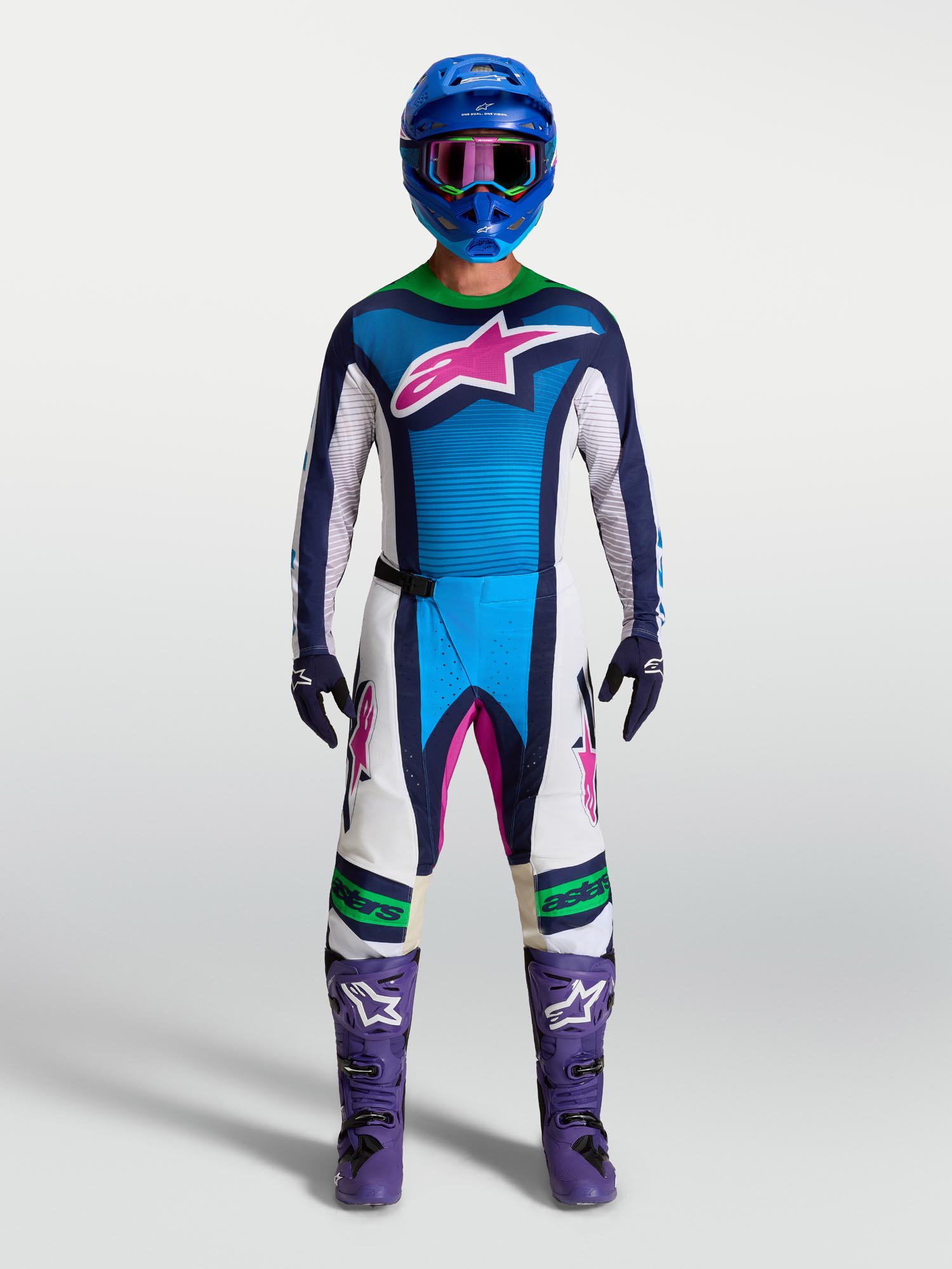 Alpinestars Techstar Maven モトクロスパンツ 白/青/緑 42 図5