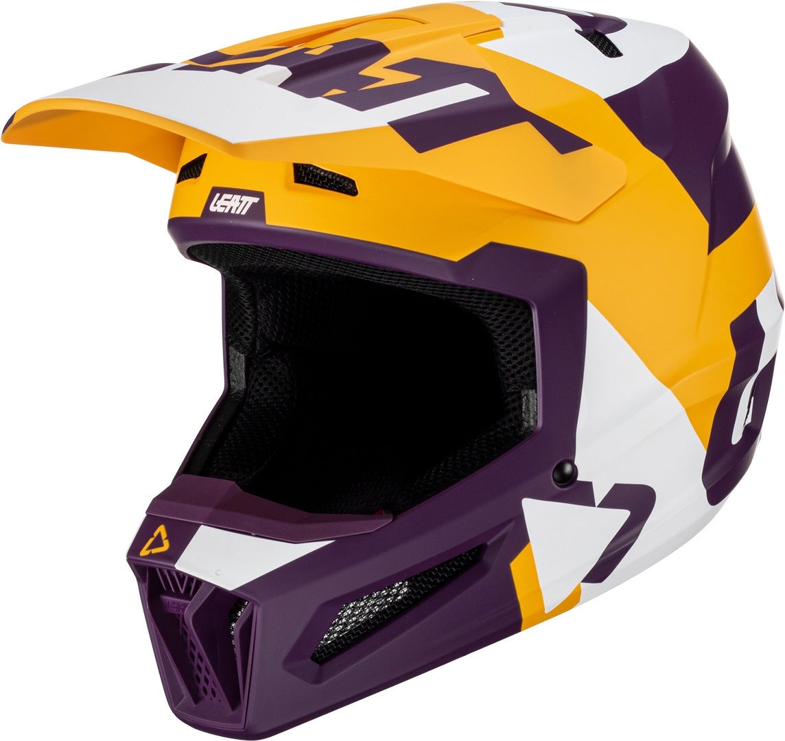 Leatt 2.5 Tricolor Casco Motocross viola/giallo L (59/60) Figura 1