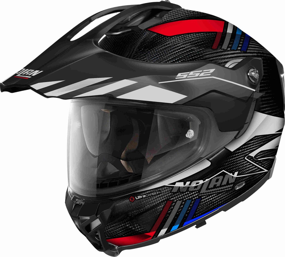 Nolan X-552 Ultra Carbon Wingsuit N-Com Hjelm sort mat/grå/rød M (58) Figur 1