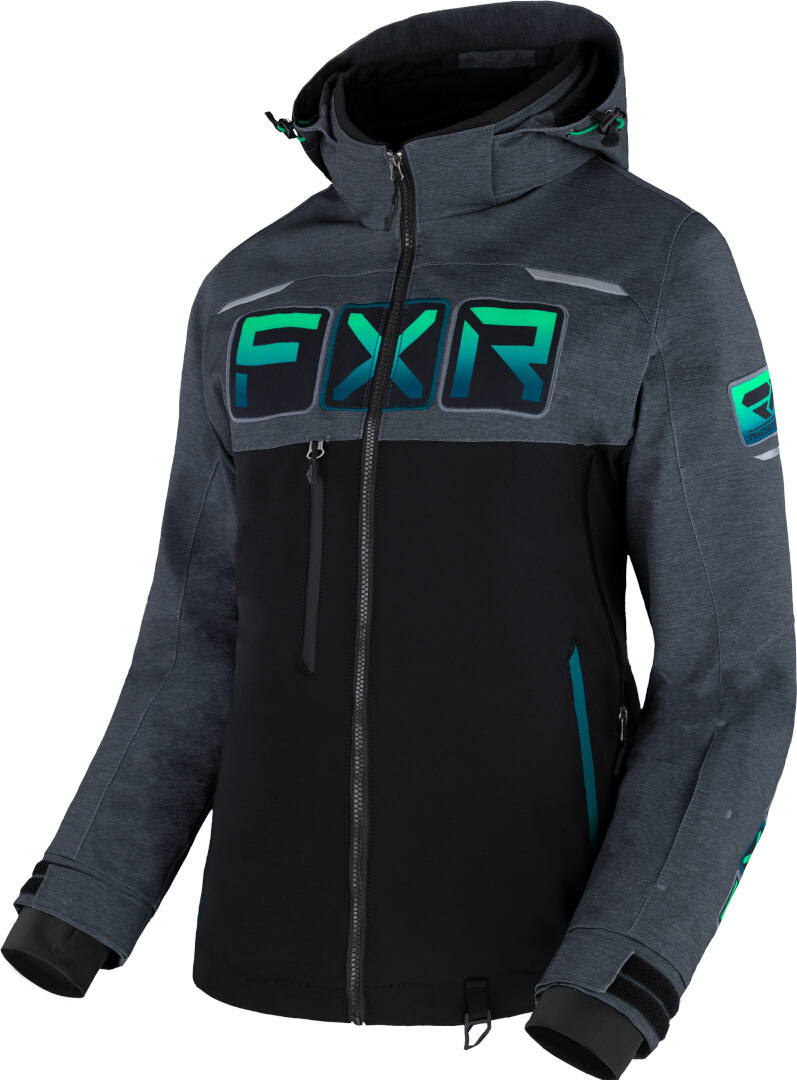 FXR Maverick 2-in-1 Jachetă de snowmobil pentru doamne negru/gri/verde 12 Figura 1