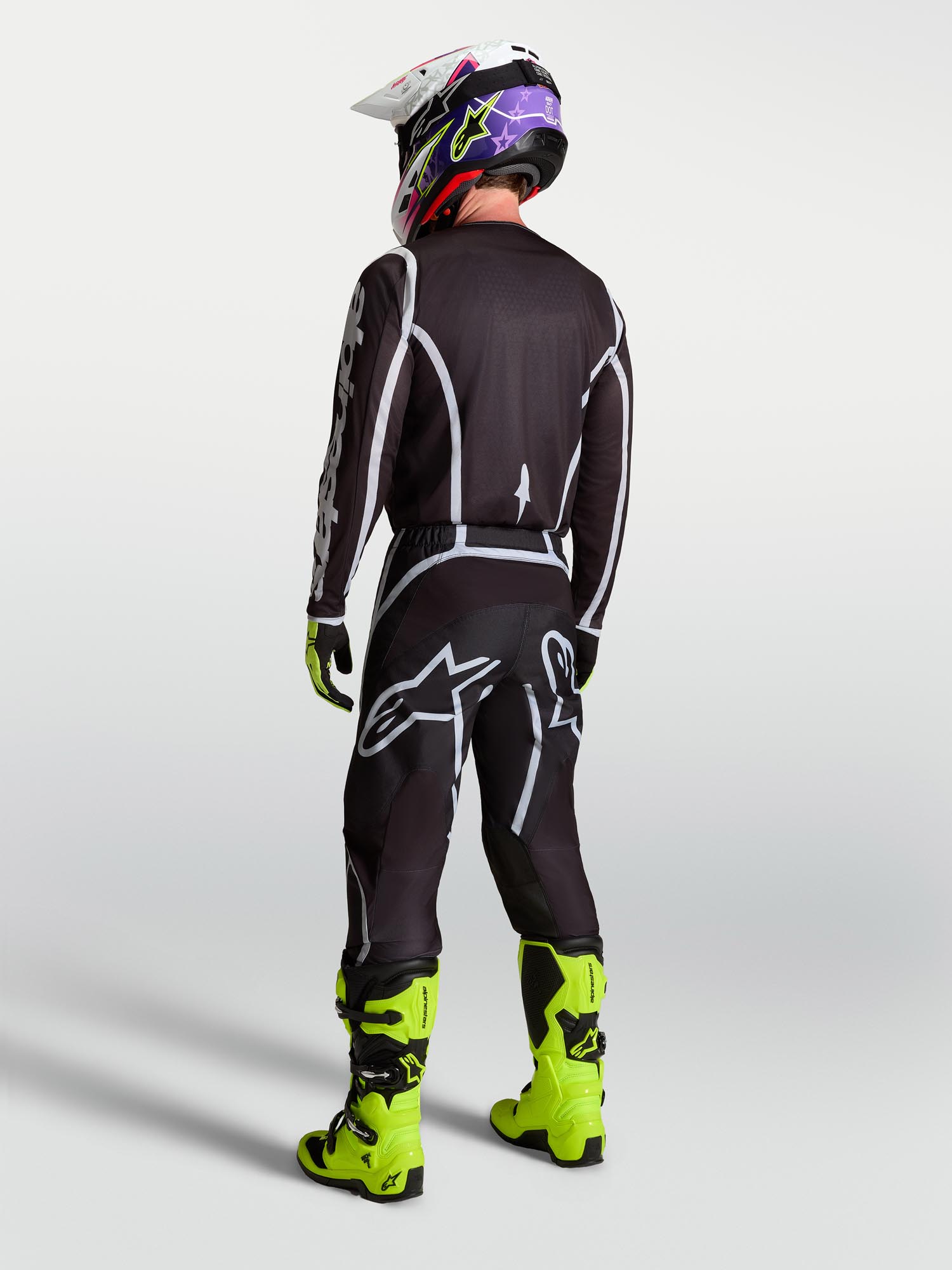 Alpinestars Fluid Apex V2 Motocrosstrøje Sort/sølv L Figur 8