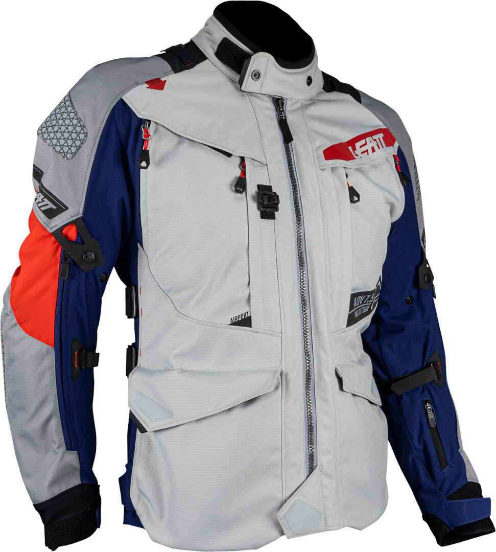 Leatt ADV Multitour 7.5 waterproof Textile Jacket light grey/blue/red XL Figure 4