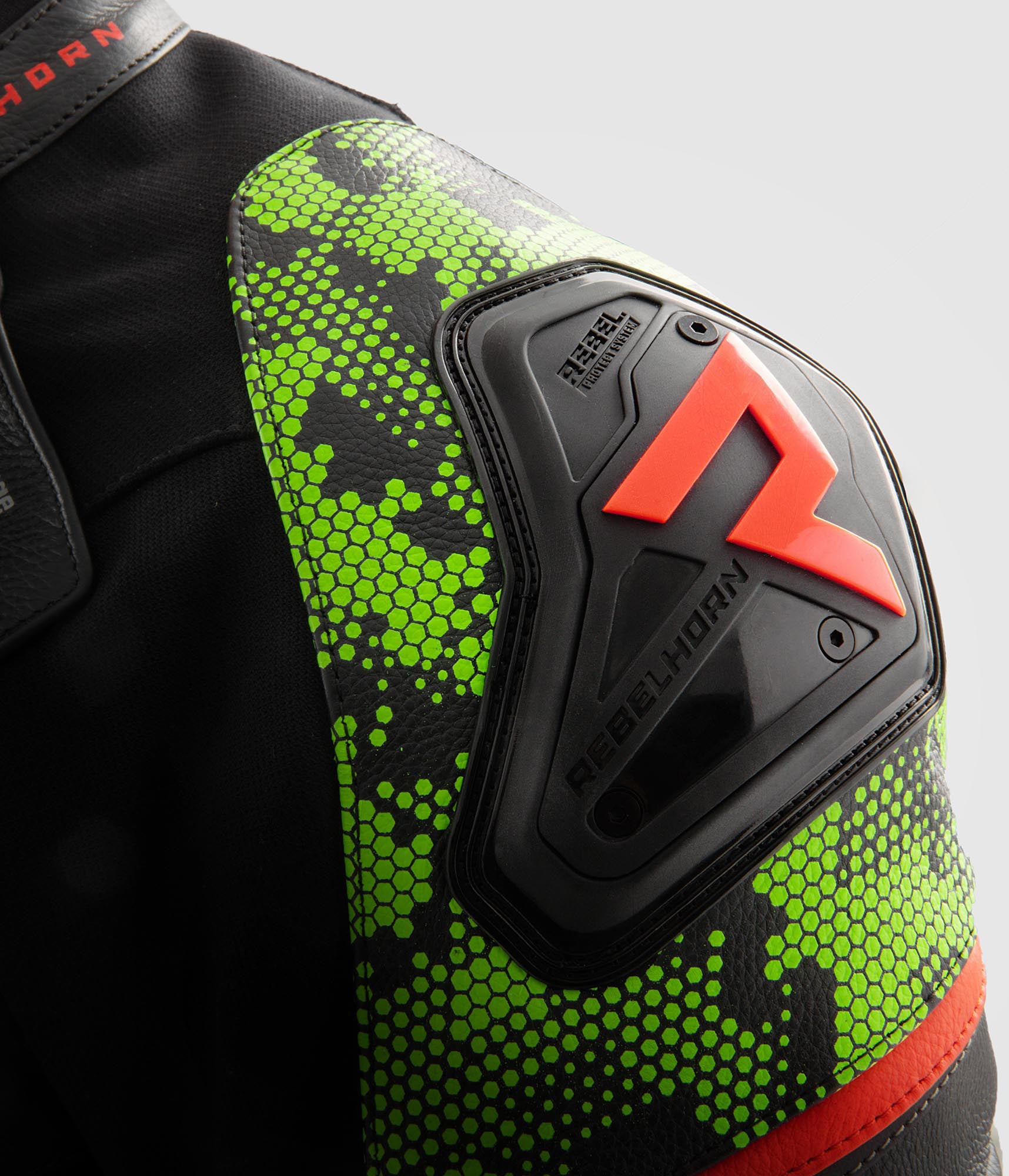 Rebelhorn Veloce Camo Motorcycle Leather Jacket black/green/red 54 Figure 16