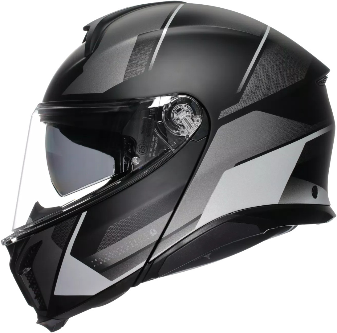 AGV Tourmodular Perception Casco negro mate/plateado M (57/58) Figura 6