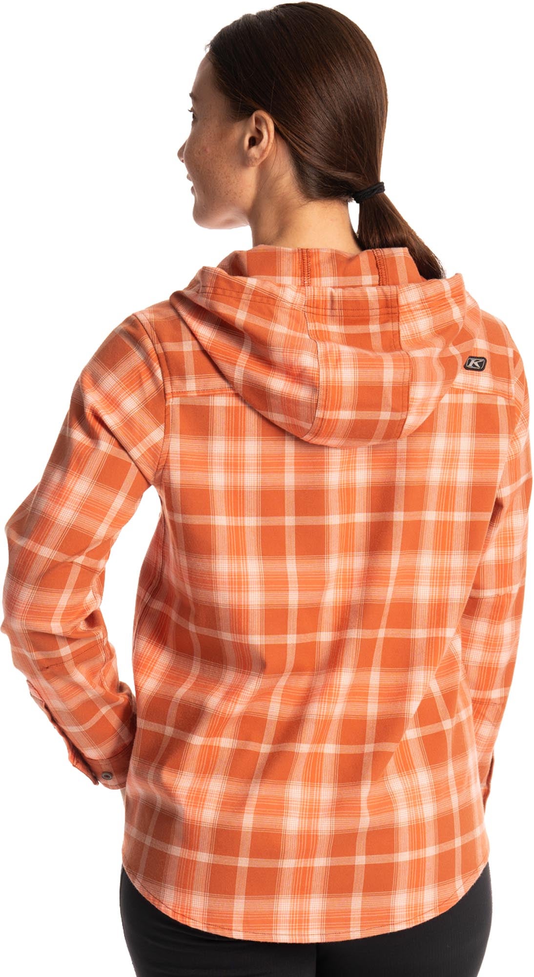 Klim Ginny Mountain Stretch Ženski flanelasti pulover s kapuco oranžna XS Slika 3