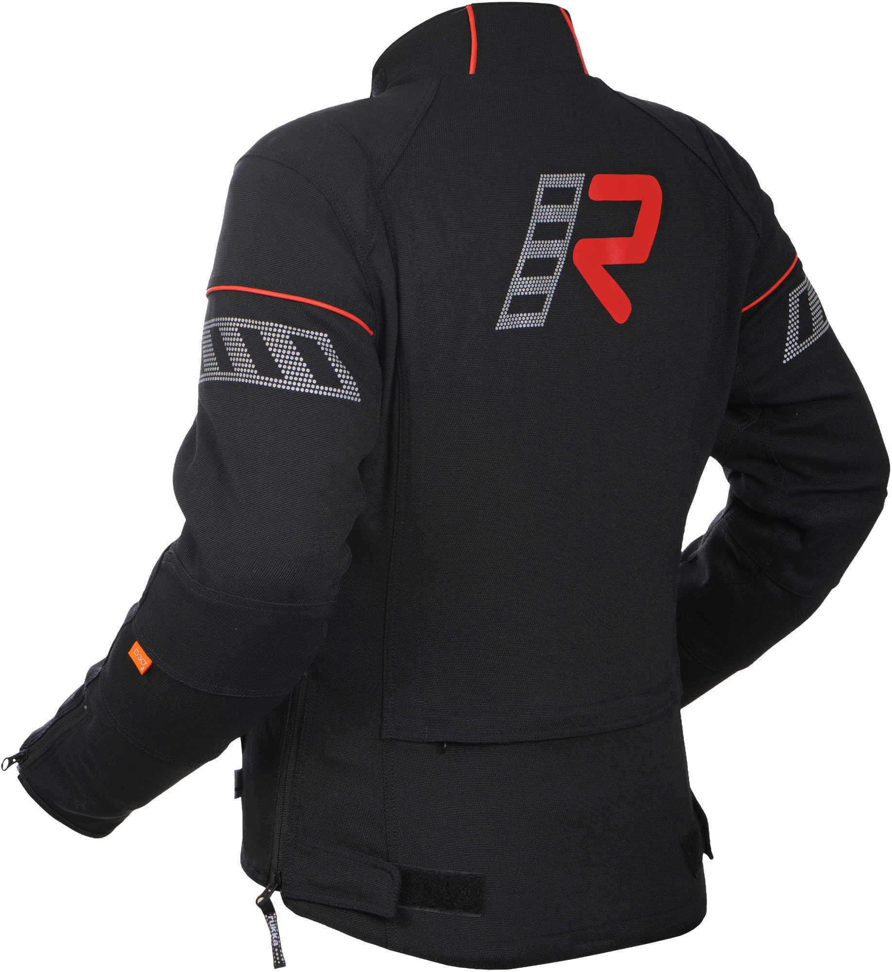 Rukka AirGobina 2.0 Dames Motorfiets Textiel Jas Zwart/Rood 48 Figuur 2